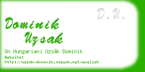 dominik uzsak business card